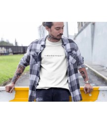 Erkek Bisiklet Yaka Baskılı Oversize T-Shirt - Beyaz