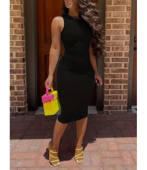 Kadın Bodycon Midi Boy Dalgıç Elbise