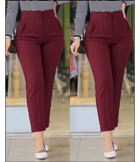 Kadın üste Oturan Paçası Bilek üzerinde Biten Atlas Kumaş Pantolon 36 (S) - 48 (4XL) Kadın üste Oturan Paçası Bilek üzerinde Biten Atlas Kumaş Pantolon 36 (S) - 48 (4XL)