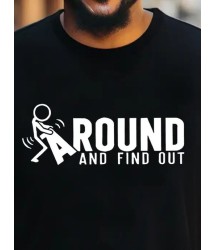Erkek Around Baskılı Süprem T-shirt