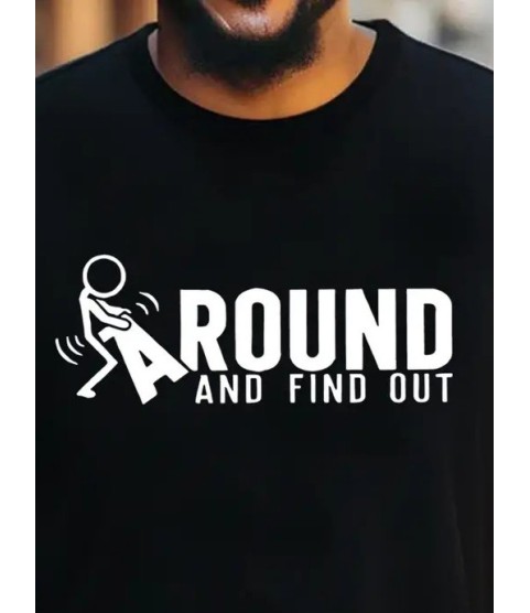 Erkek Around Baskılı Süprem T-shirt