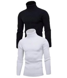 2 Adet Unisex Kaşkorse Boğazlı Full Likralı Fitilli Body Kazak