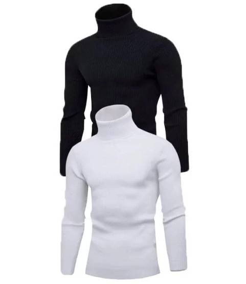 2 Adet Unisex Kaşkorse Boğazlı Full Likralı Fitilli Body Kazak