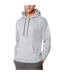 Erkek Uzun Kol Kapşonlu Basic Sweatshirt Hoodie - Gri