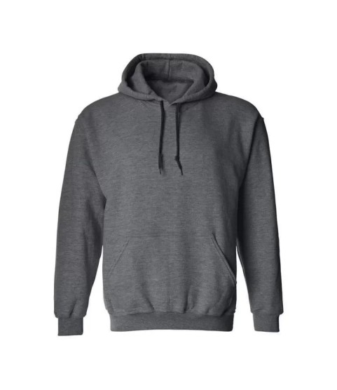 Erkek Uzun Kol Kapşonlu Basic Sweatshirt Hoodie - Füme