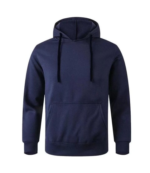 Erkek Uzun Kol Kapşonlu Basic Sweatshirt Hoodie - Lacivert