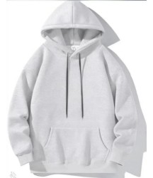 Erkek Uzun Kol Kapşonlu Basic Sweatshirt Hoodie - Gri