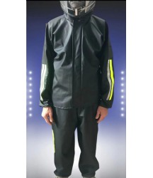 Unisex Tam Kalıp Motorcu Kurye Su Gecirmez Yağmurluk Takım - Siyah