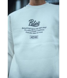 Kışlık Bisiklet Yaka Ön Ve Arka Baskılı SweatShirt - Beyaz