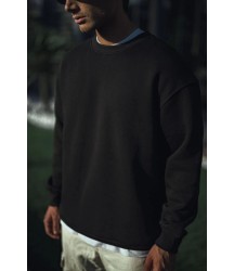 Kışlık Bisiklet Yaka Üç İplik Basic SweatShirt - Siyah