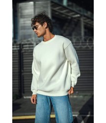 Kışlık Bisiklet Yaka Üç İplik Basic SweatShirt - Beyaz