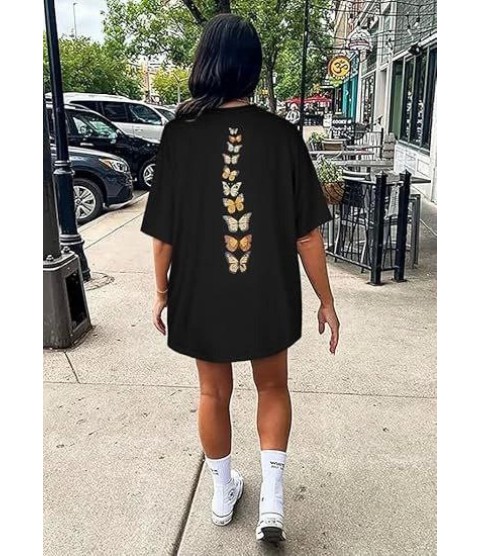 Bisiklet Yaka Baskılı T-shirt - Siyah