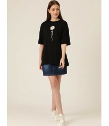 Baskılı T-shirt - Siyah