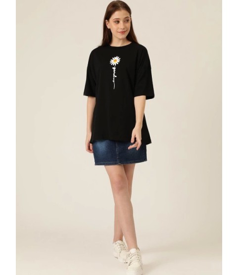 Baskılı T-shirt - Siyah