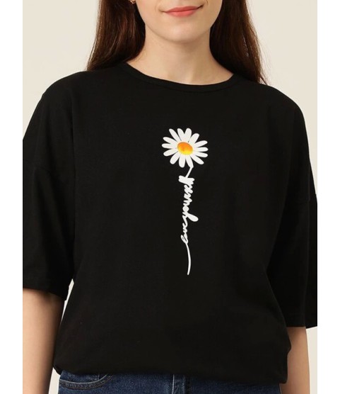 Baskılı T-shirt - Siyah