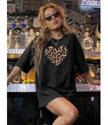 Baskılı T-shirt - Siyah