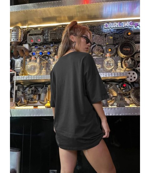 Baskılı T-shirt - Siyah
