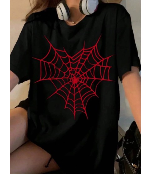 Baskılı T-shirt - Siyah