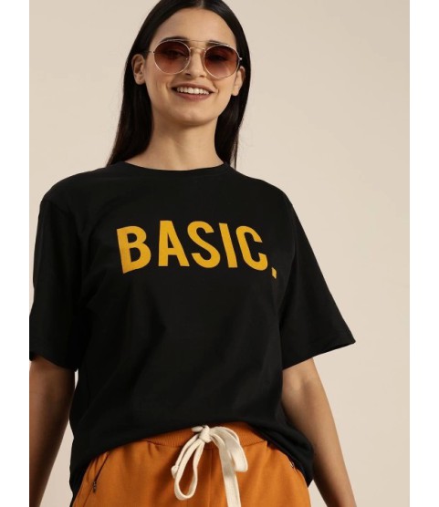Baskılı T-shirt - Siyah
