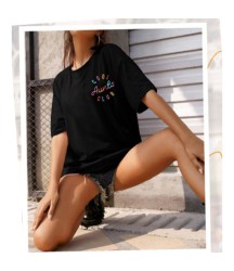 Baskılı T-shirt - Siyah