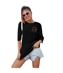 Baskılı T-shirt - Siyah