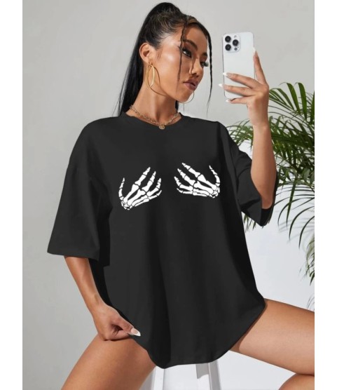 Baskılı T-shirt - Siyah