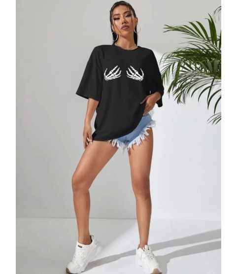 Baskılı T-shirt - Siyah