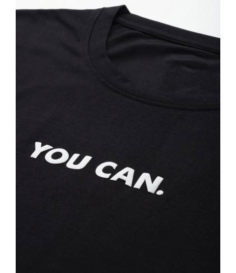 Baskılı Oversize T-shirt - Siyah
