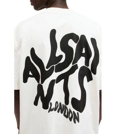Erkek Baskılı Oversize T-shirt - Beyaz