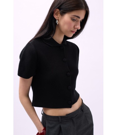 Bebe Yaka Düğmeli Bluz