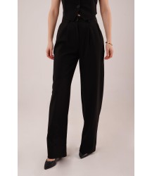 Premium Model Oturtmalı Siyah Pantolon