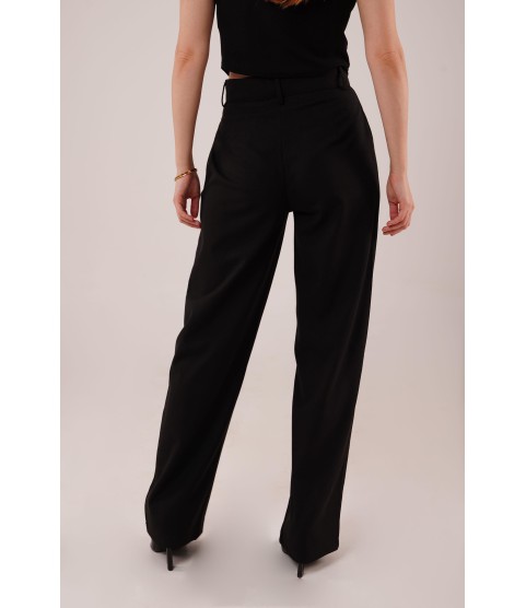 Premium Model Oturtmalı Siyah Pantolon