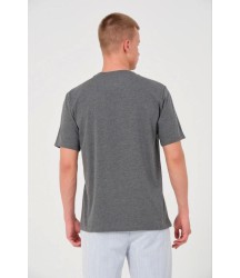 Erkek 24/1 Düz A Kalite Oversize T-shirt - Antrasit