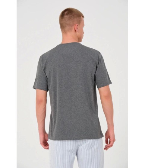 Erkek 24/1 Düz A Kalite Oversize T-shirt - Antrasit