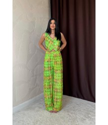 Yeşil Pullu Yelek Ve Pantolon Takım