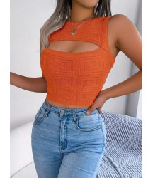 Kadın Askılı Bisiklet Yaka Güpüs Dekolteli Triko Crop Bluz