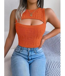 Kadın Askılı Bisiklet Yaka Güpüs Dekolteli Triko Crop Bluz
