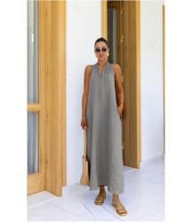 V Yaka Paraşüt Elbise