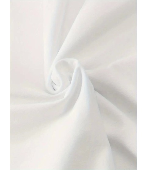 Baskılı Oversize Bisiklet Yaka T-shirt - Beyaz