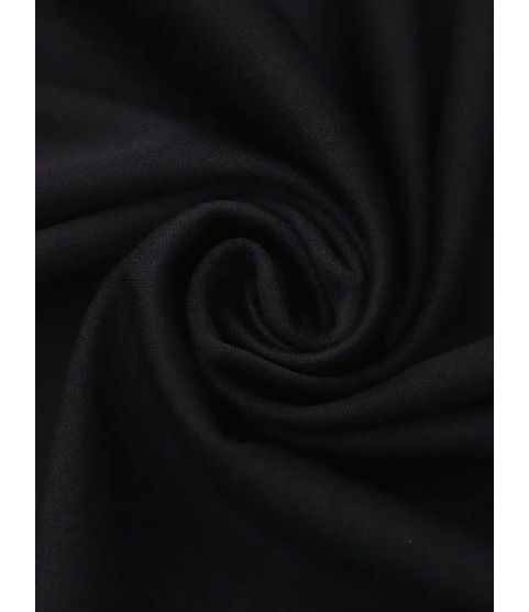 Baskılı Oversize Bisiklet Yaka T-shirt - Siyah