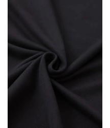 Baskılı Oversize Bisiklet Yaka T-shirt - Siyah