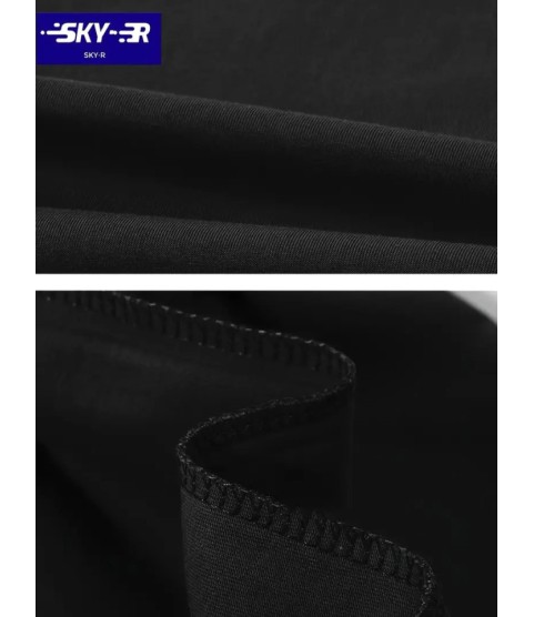 Baskılı Oversize Bisiklet Yaka T-shirt - Siyah