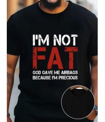 Baskılı Oversize Bisiklet Yaka T-shirt - Siyah