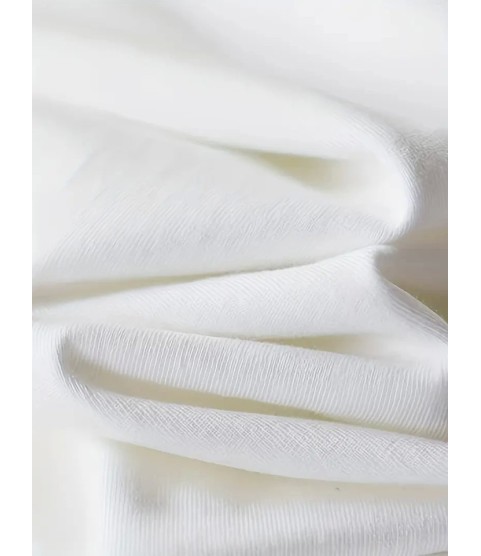 Baskılı Oversize Bisiklet Yaka T-shirt - Beyaz