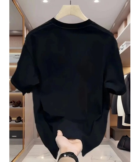 Baskılı Oversize Bisiklet Yaka T-shirt - Beyaz