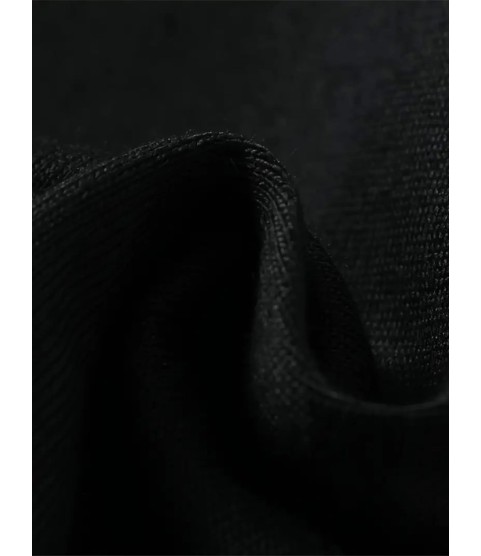 Baskılı Oversize Bisiklet Yaka T-shirt - Siyah