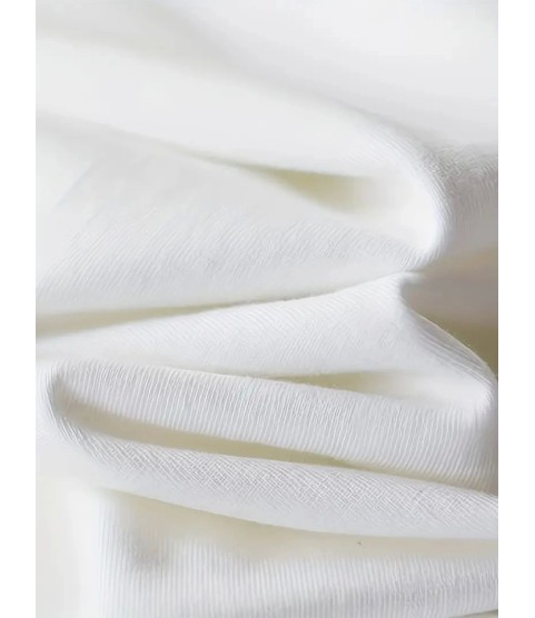 Baskılı Oversize Bisiklet Yaka T-shirt - Beyaz
