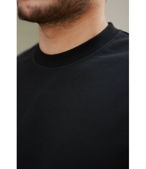 Erkek Basic Oversize Double Face Kumaş Kısa Kollu Tshirt