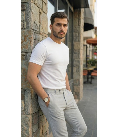 Erkek Slim Fit Dilli Kumaş Pantolon