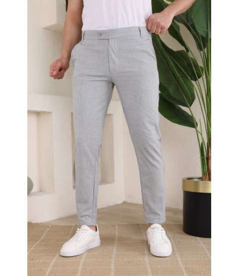 Erkek Slim Fit Dilli Kumaş Pantolon